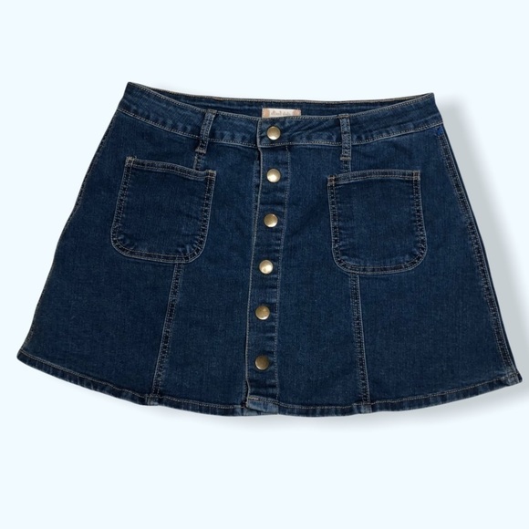 Altar'd State Denim Skirt with Button-Down Front Sz Med - Picture 1 of 6